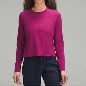 Lululemon Classic Fit Cotton Blend Longsleeve in Magenta